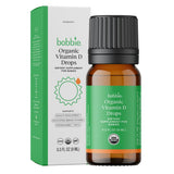 Bobbie Organic Vitamin D Drops front view with dropper