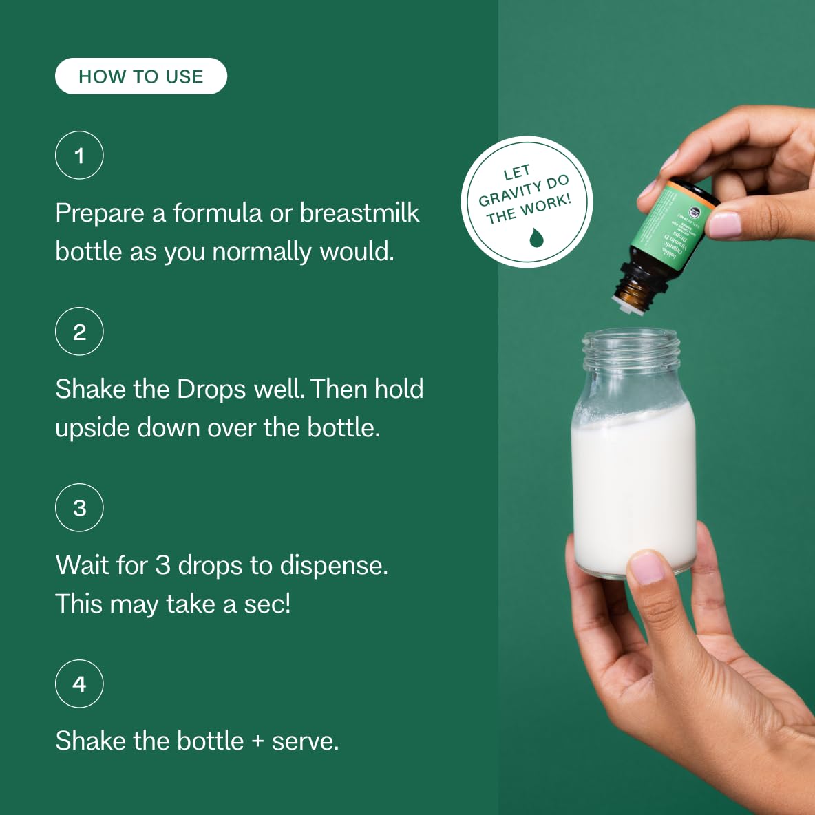 Bobbie Organic Vitamin D Drops lifestyle scene with baby