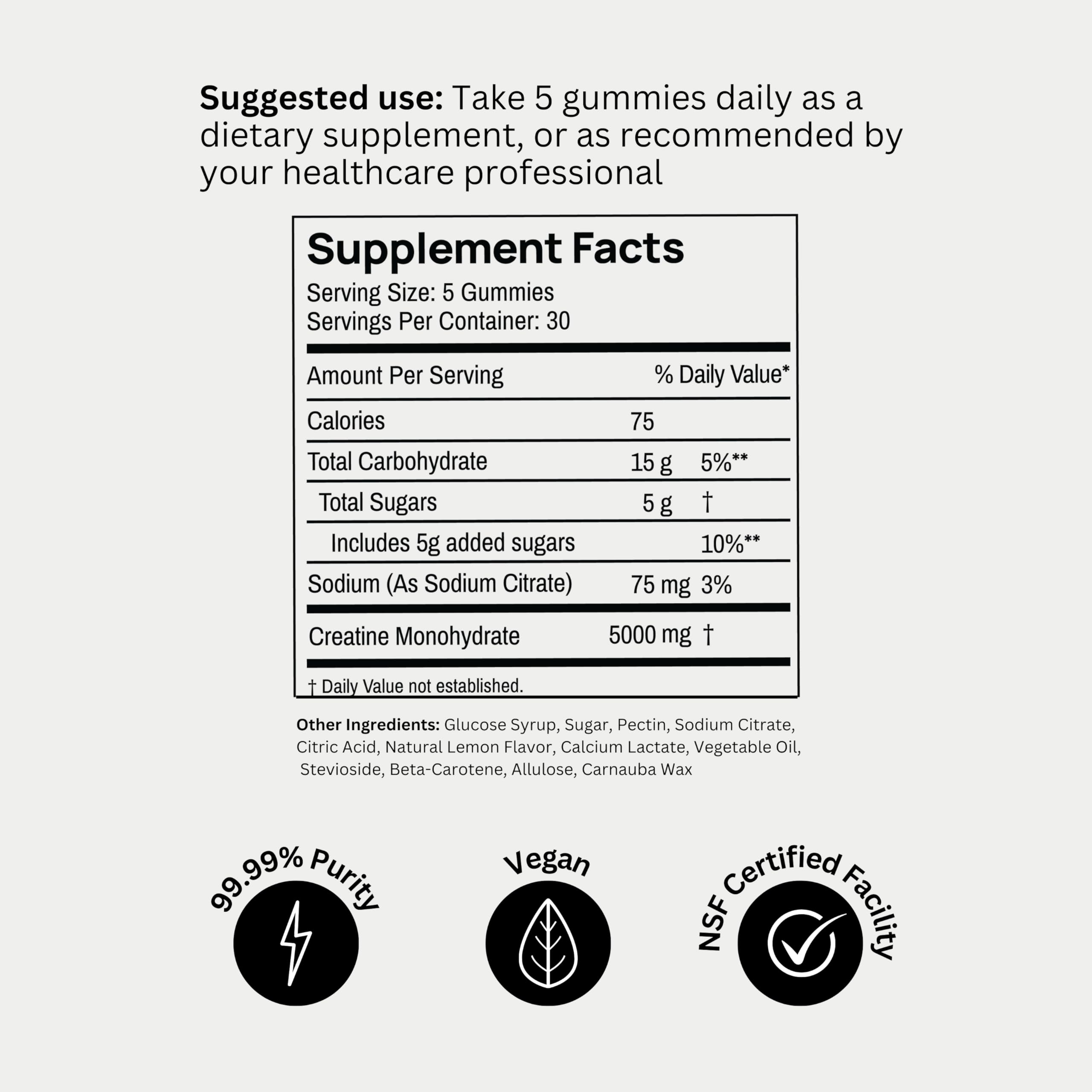 Bod Creatine Gummies bottle with label