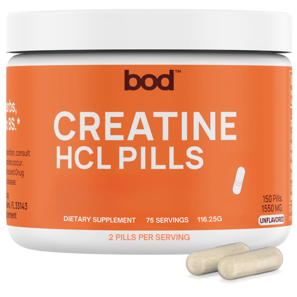 Bod Creatine HCL Capsules 150 Count front view