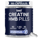 Bod Creatine HCL Capsules bottle front view with 150 pills