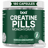 Bod Creatine Monohydrate Capsules 120 count front view