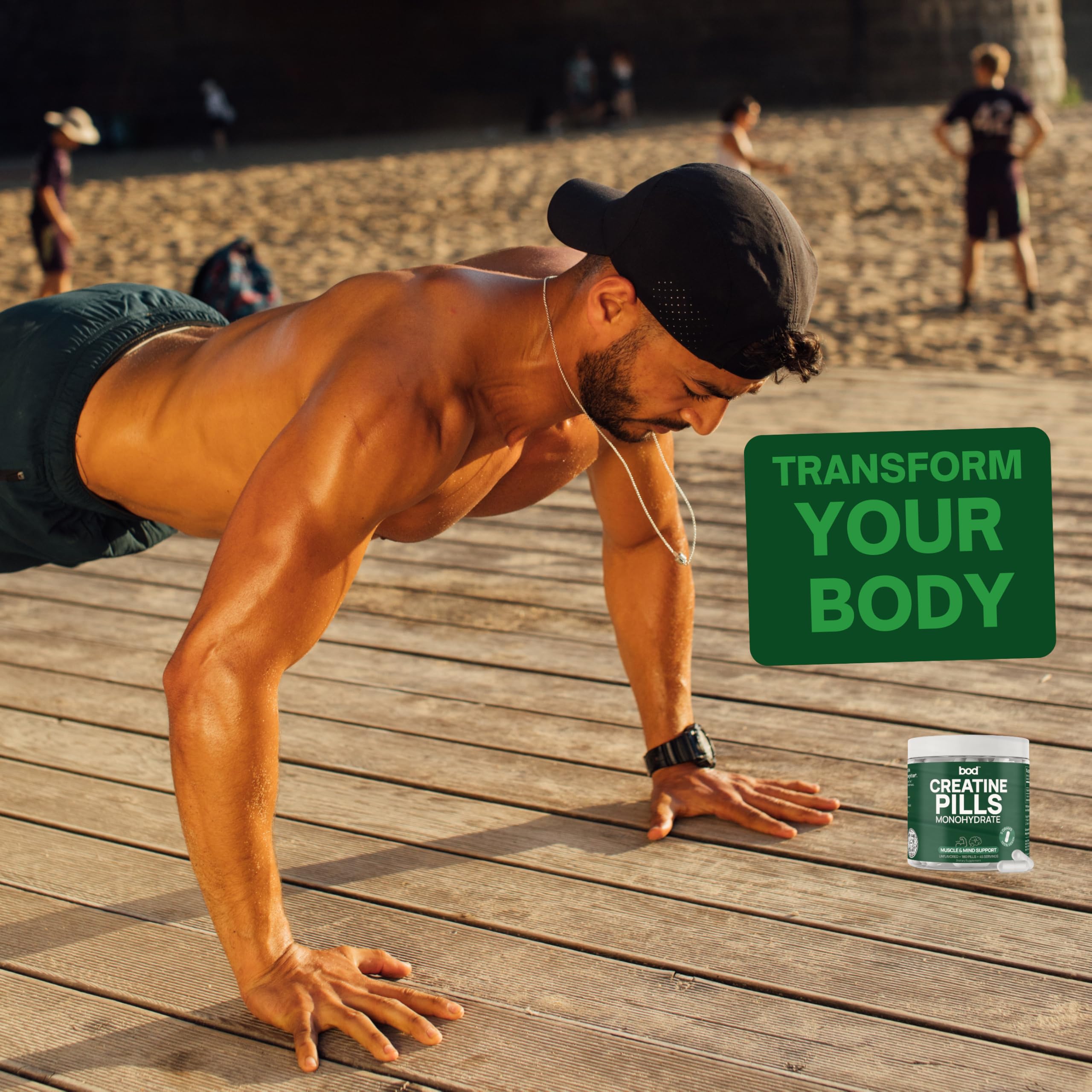 Bod Creatine Monohydrate Capsules packaging and contents