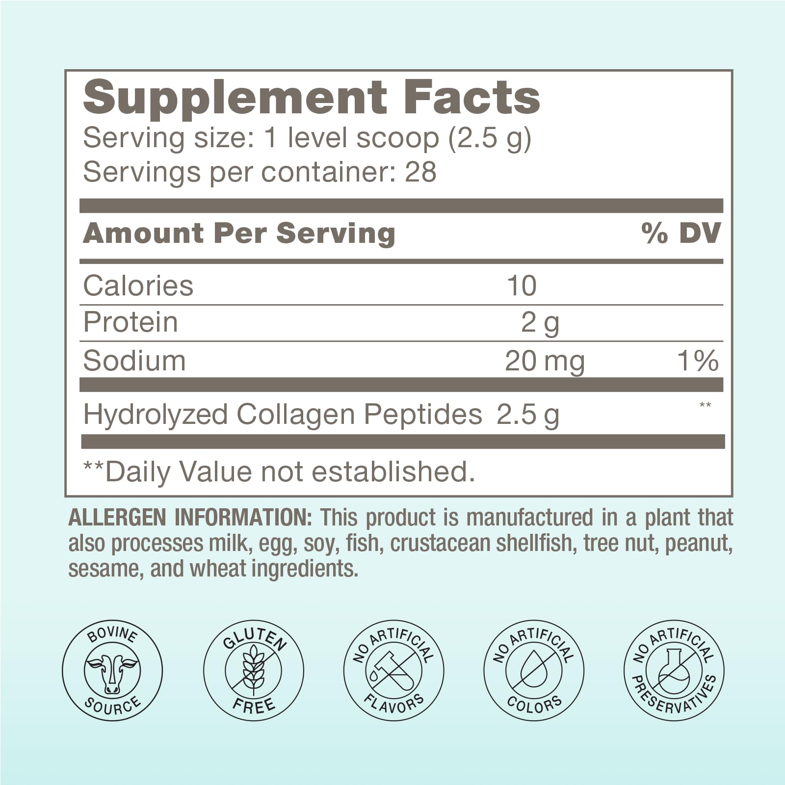 BODi Collagen Peptides Powder scoop and powder