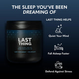 BODi Last Thing Sleep Supplement capsules on a table