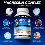 BODUNMSCA Magnesium Complex 1000mg capsules on a wooden surface