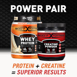 Body Fortress Creatine Monohydrate Powder mixed in a glass