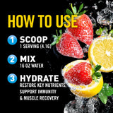 Body Fortress Electrolyte Powder Strawberry Lemonade nutritional information