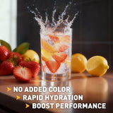 Body Fortress Electrolyte Powder Strawberry Lemonade packaging side view