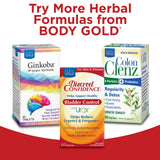 Body Gold Bladder Control Supplements with a measuring spoon for dosage