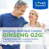 Body Gold Ginsana Ginseng G2G capsules on a wooden table