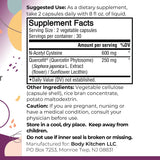 Body Kitchen Acetyl-L-Carnitine 600mg supplement capsule close-up