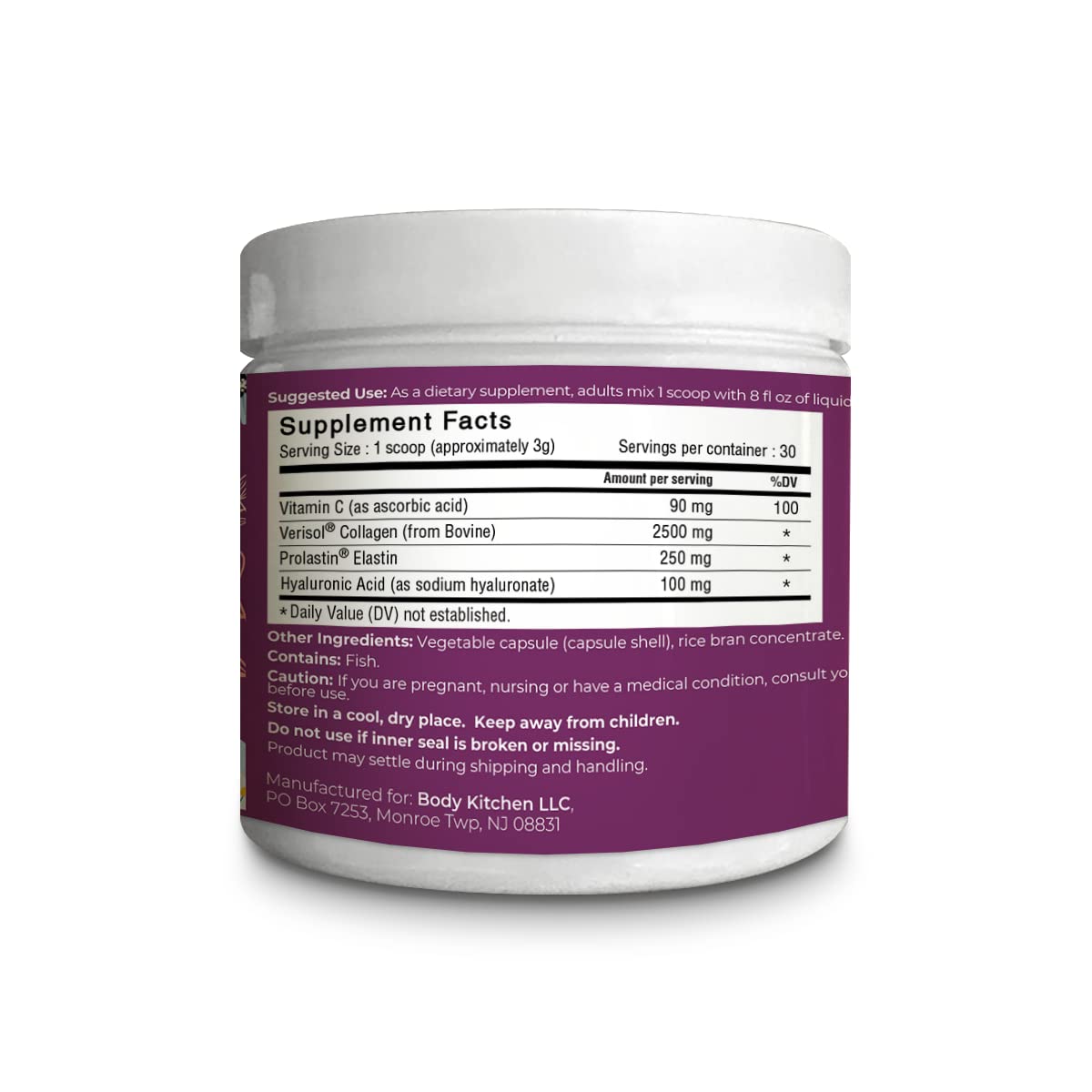Body Kitchen Collagen & Elastin Blend 150g powder packaging