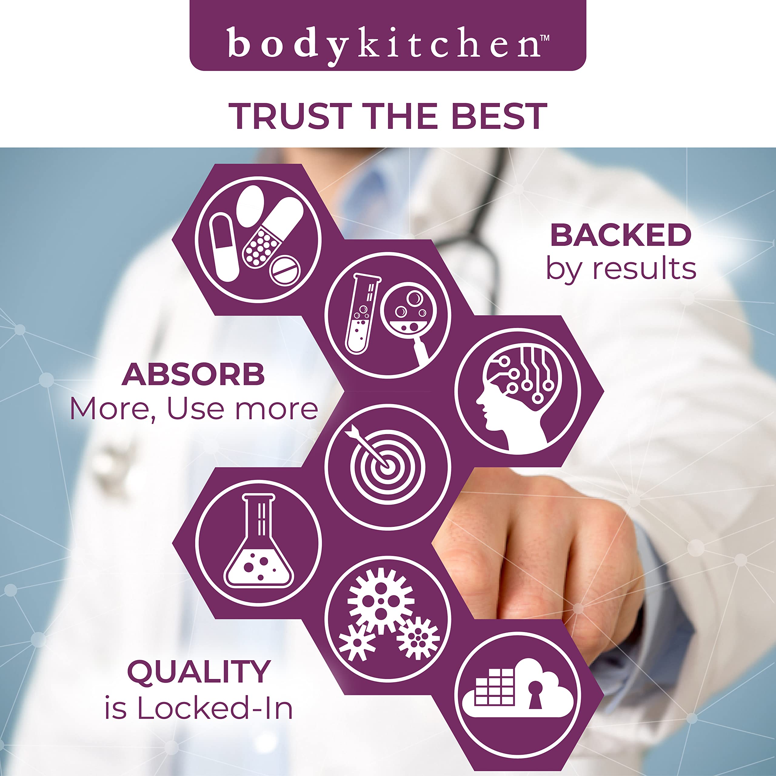 Body Kitchen Collagen Supplement 100g with measuring spoon