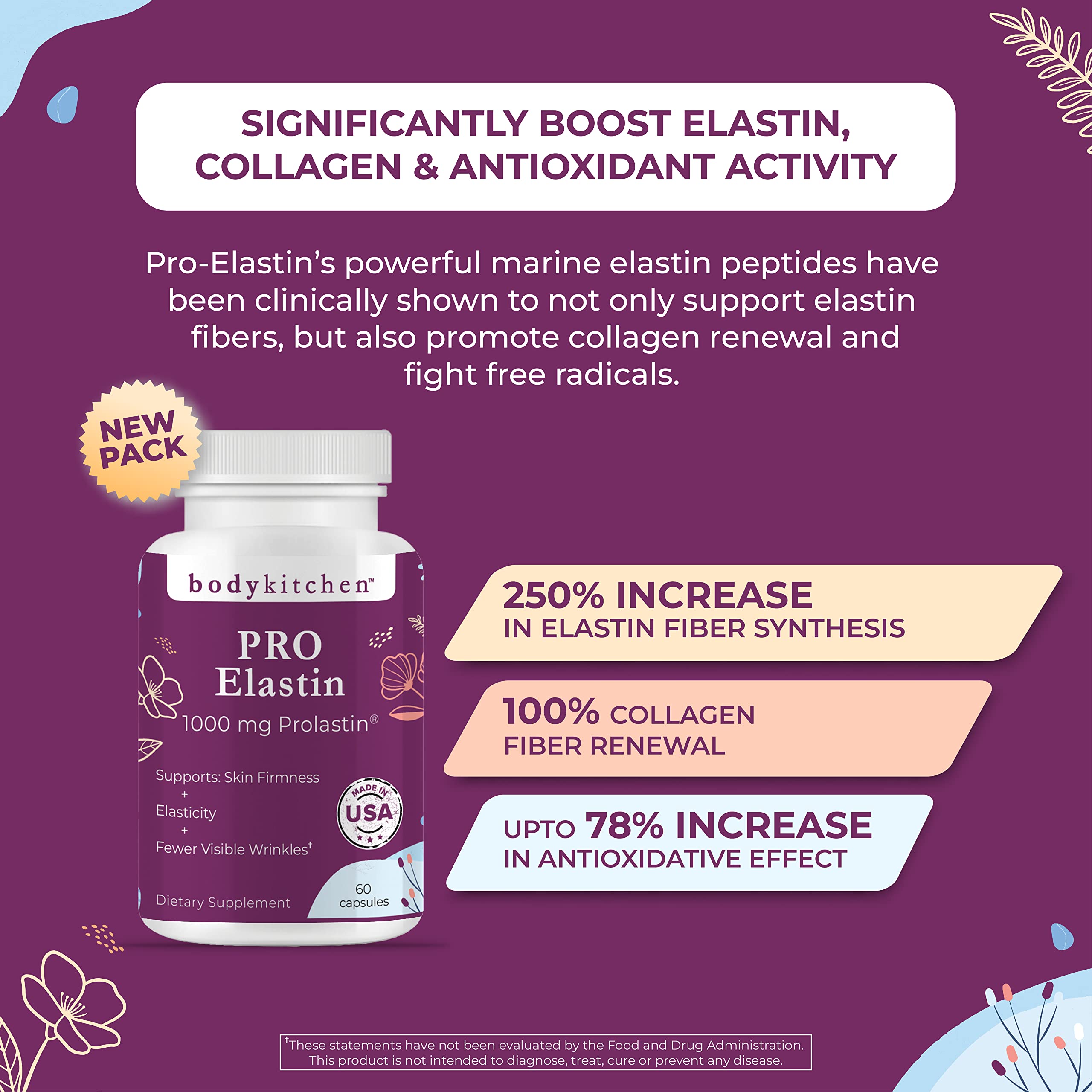 Body Kitchen Elastin Peptides Supplement packaging