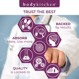 Body Kitchen N-Acetyl Cysteine 600mg capsules in a hand