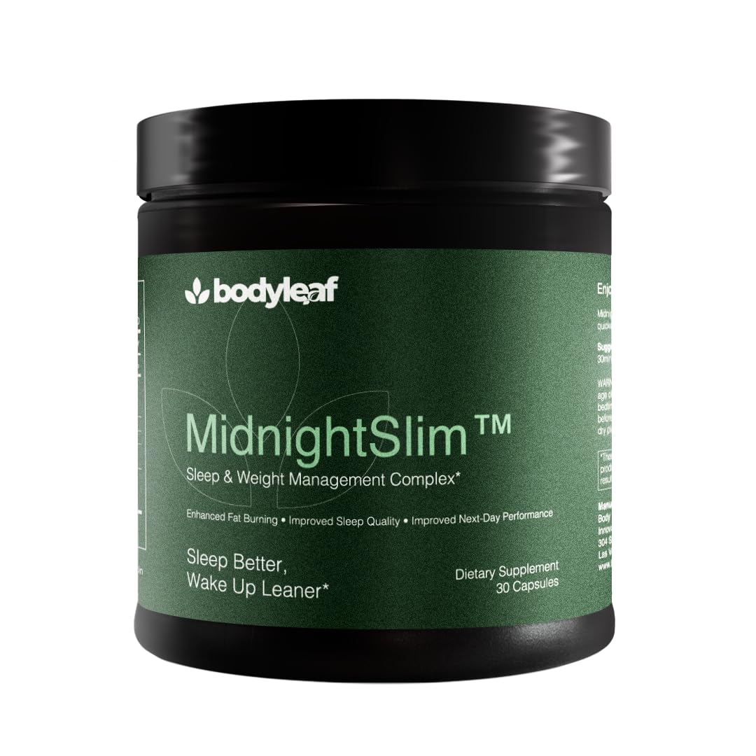 Body Leaf MidnightSlim Nighttime Supplement 30 Capsules front view