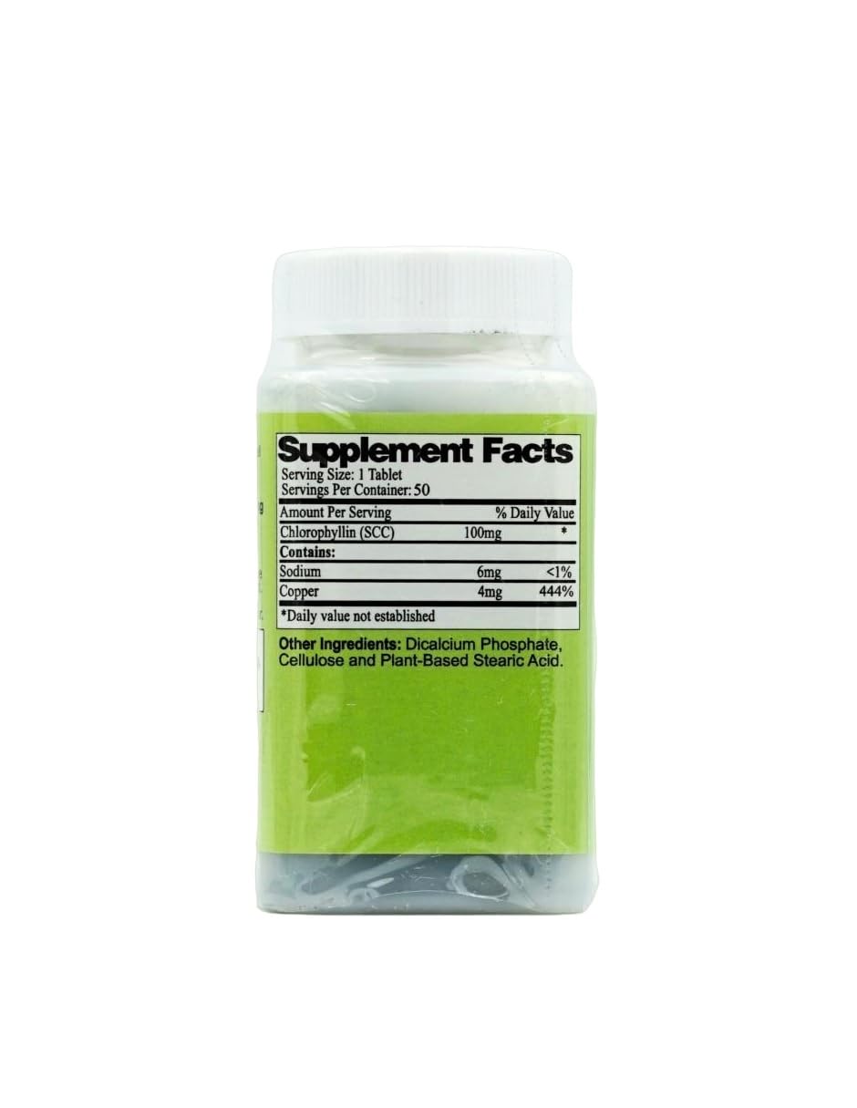 Body Mint Body Odour Pills with chlorophyllin ingredient list