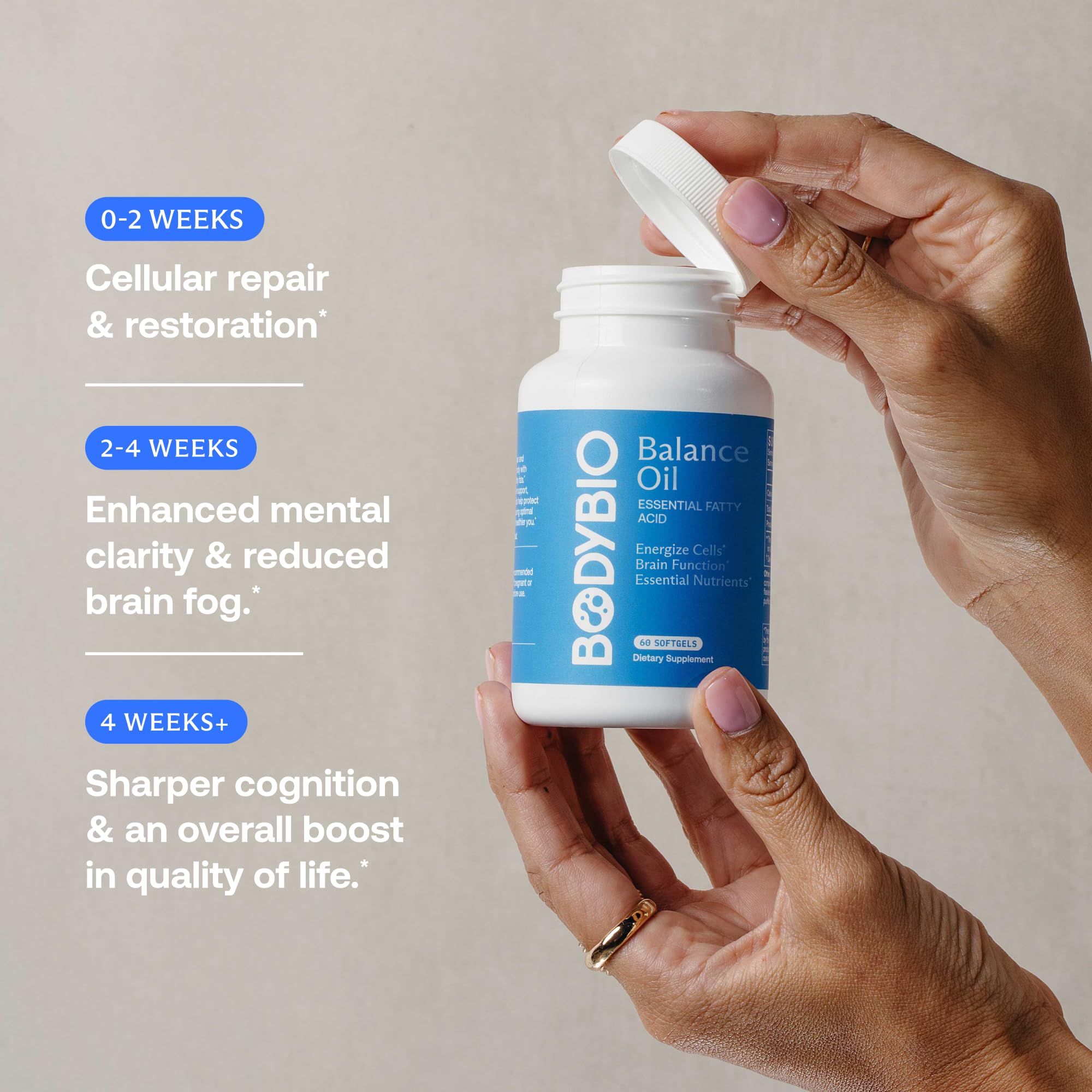 BodyBio Balance Oil Flax Seed Oil 230g lifestyle shot