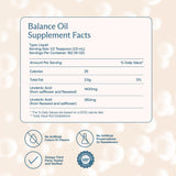 BodyBio Balance Oil Omega 3-6-9 Supplement label close-up