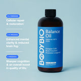BodyBio Balance Oil Omega 3-6-9 Supplement with measuring spoon