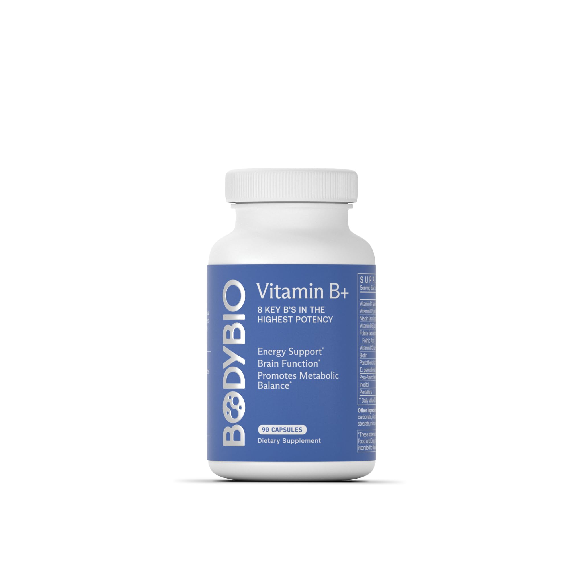 BodyBio Vitamin B+ Complex 100g front view