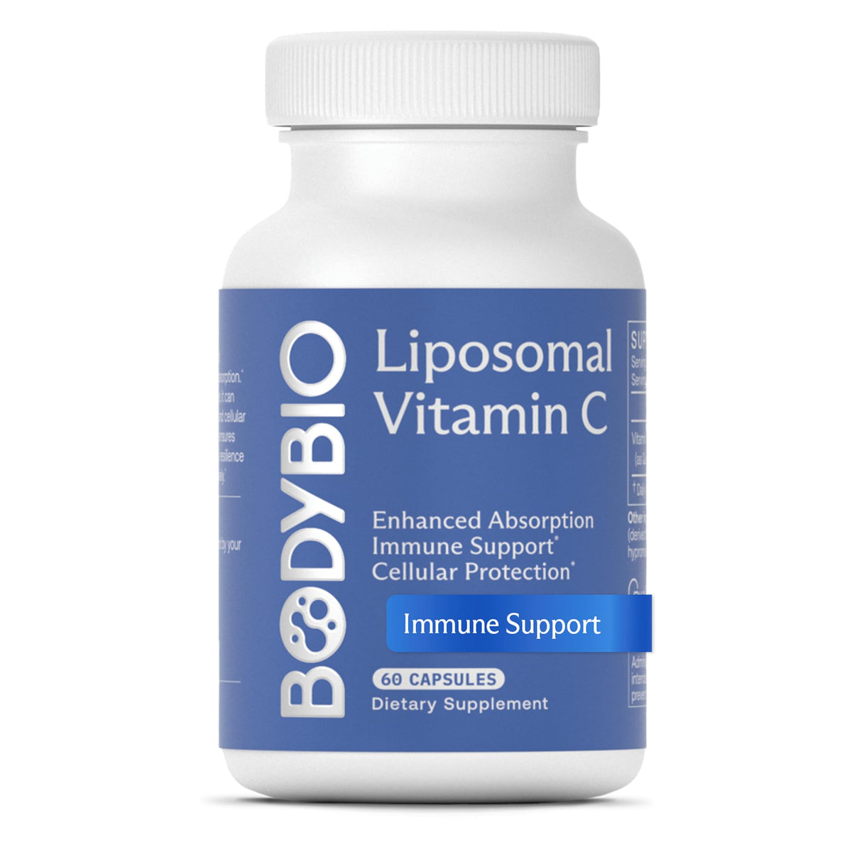 BodyBio Vitamin C Liposomal Capsules front view