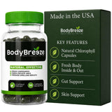 BodyBreeze Chlorophyll Capsules front view with packaging