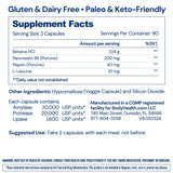BodyHealth daily Enzymes 191g back view