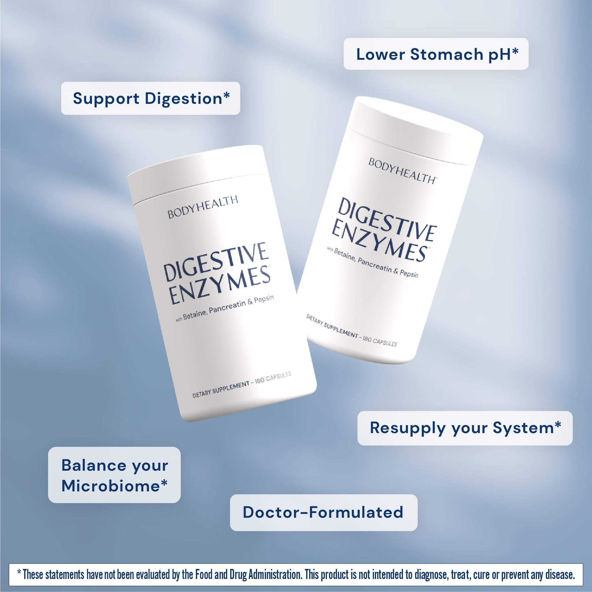 BodyHealth daily Enzymes 191g side view