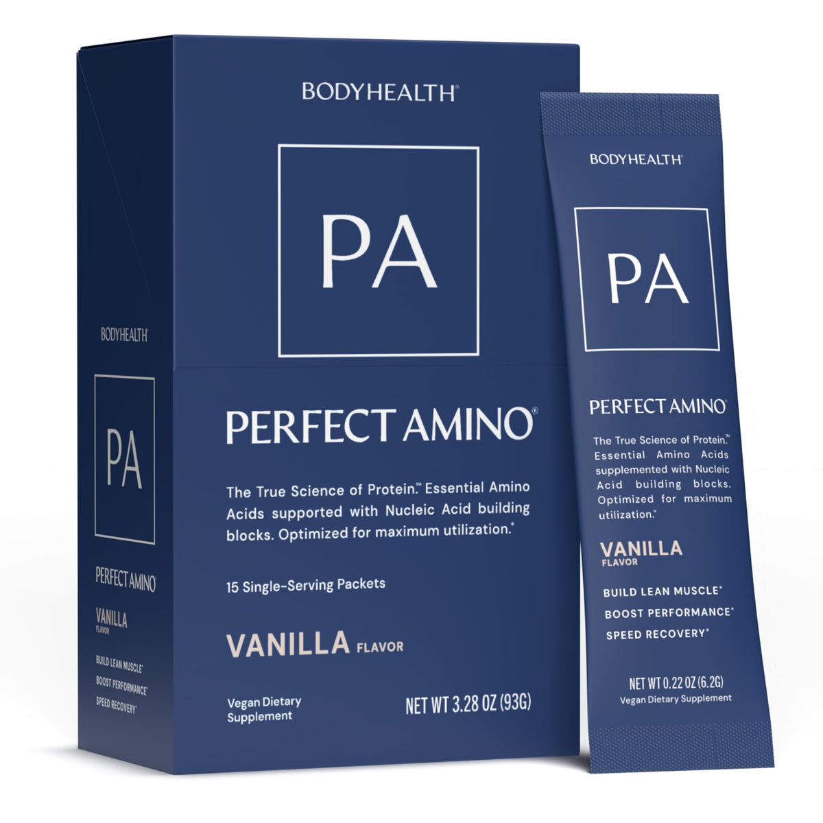 BodyHealth Perfect Amino BCAA Powder front view packaging