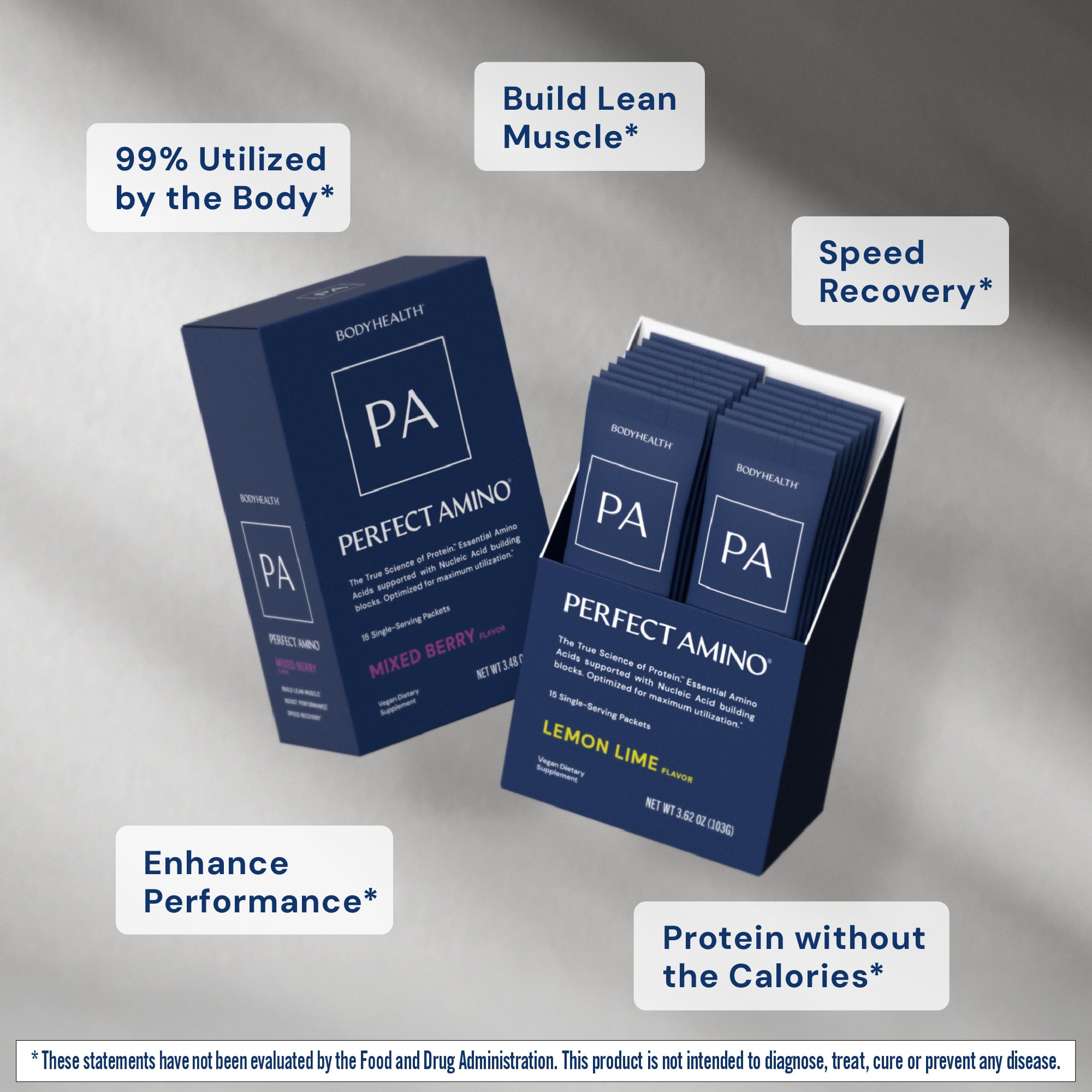 BodyHealth Perfect Amino BCAA Powder mixed in a glass