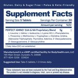 BodyHealth Perfect Amino BCAAs 190g tablet bottle side view