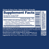 BodyHealth Perfect Amino Powder 217g back view with nutritional information