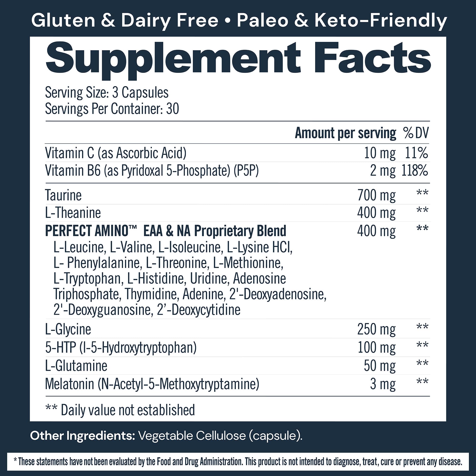 BodyHealth Sleep Aid Supplement side view showing capsules