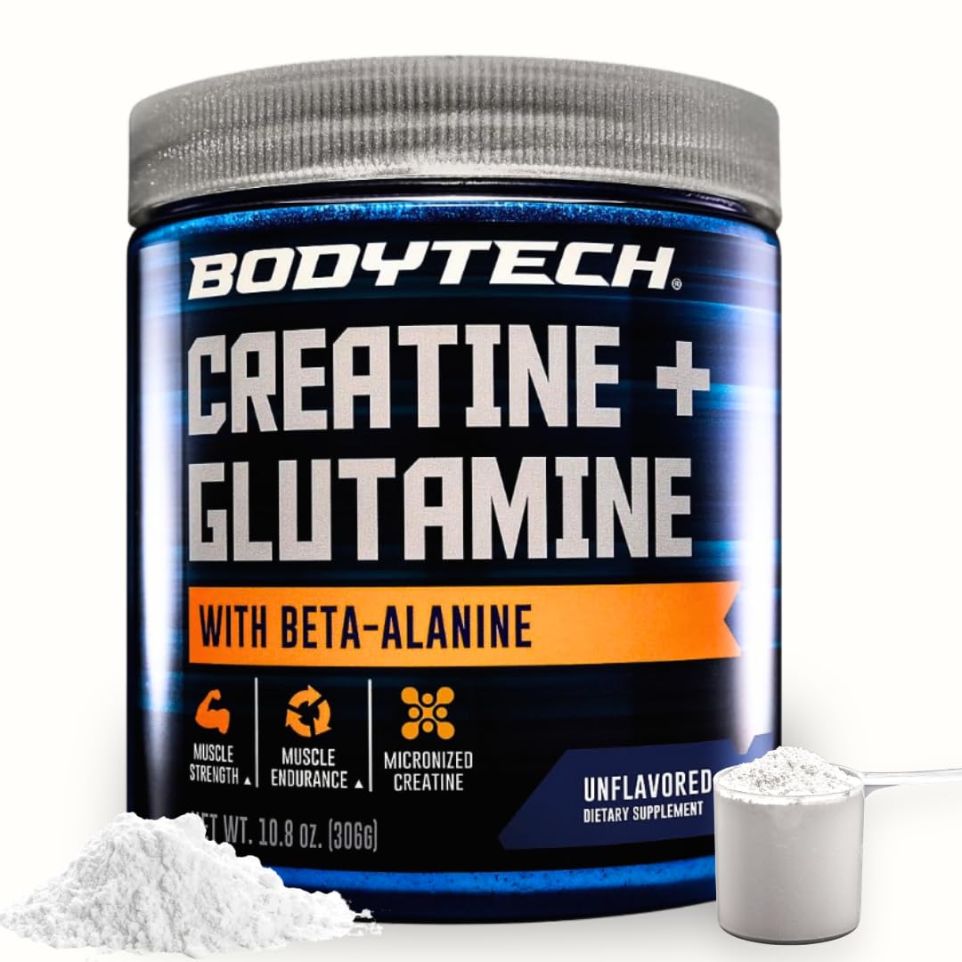 BodyTech 3-in-1 Creatine Glutamine Beta-Alanine Powder front view