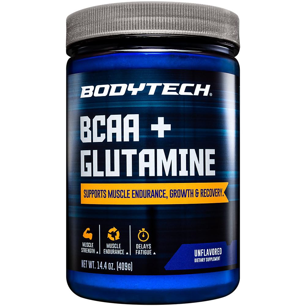 BodyTech BCAA + Glutamine 14.4 oz container front view