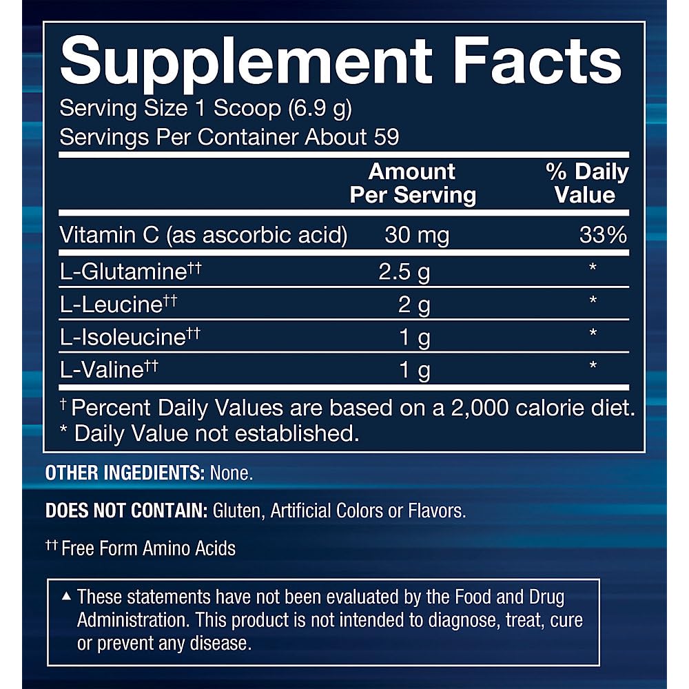BodyTech BCAA + Glutamine powder scoop with unflavoured powder