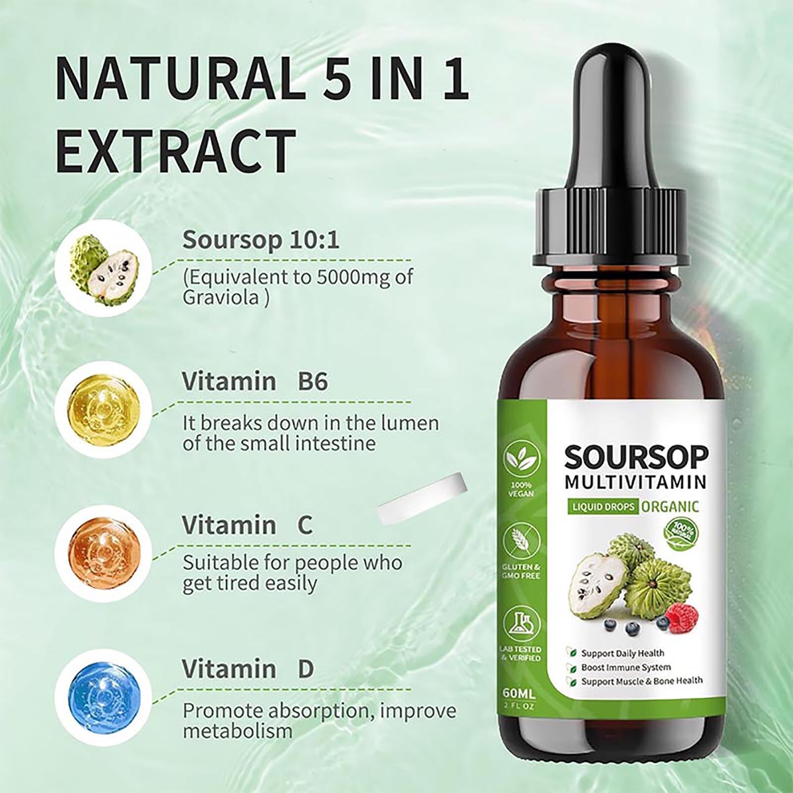 bogomo Soursop Graviola Leaf Extract Liquid Drops packaging