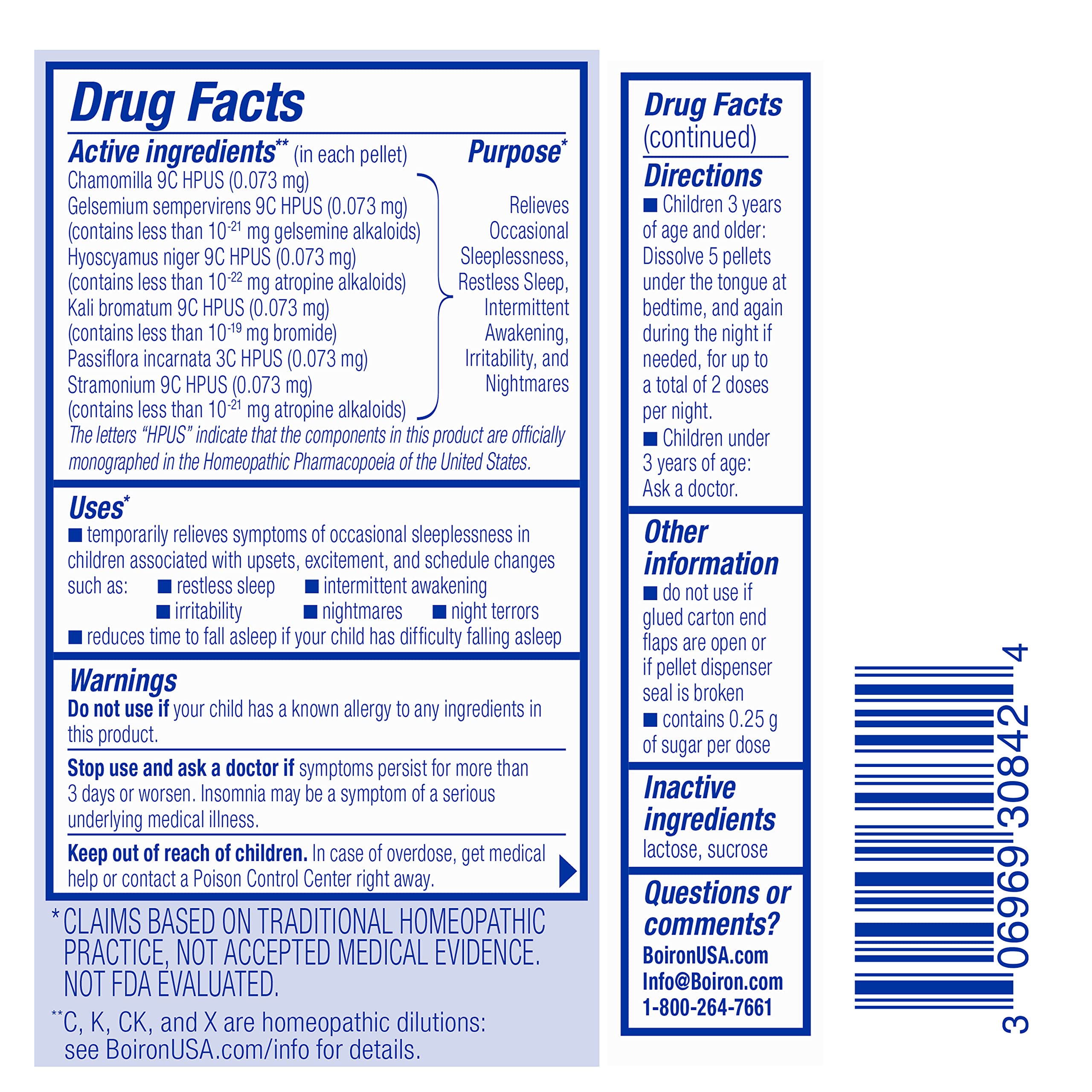 Boiron Sleep Calm Kids Sleep Aid 41g meltaway pellets close-up