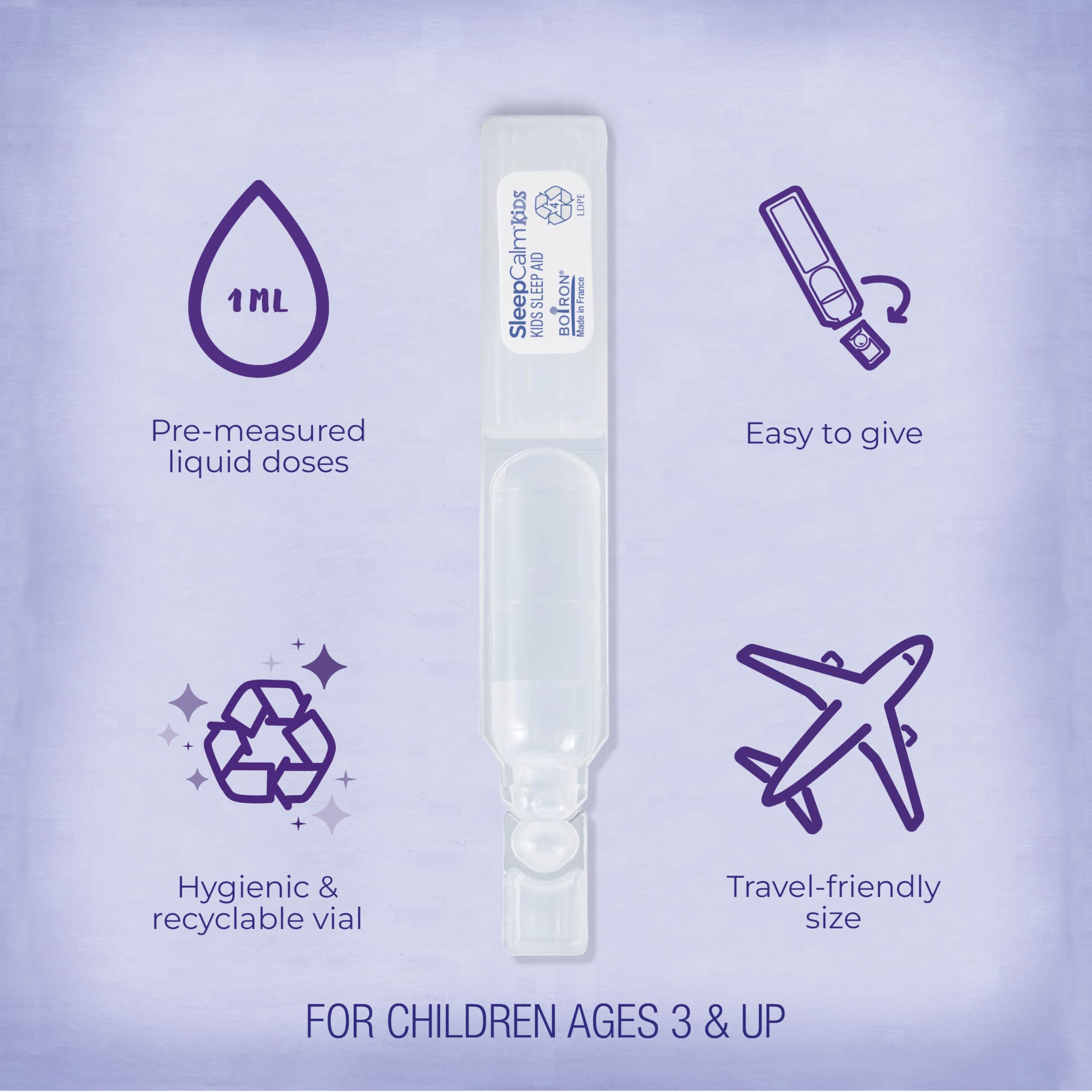 Boiron SleepCalm Kids Liquid Doses dosage instructions