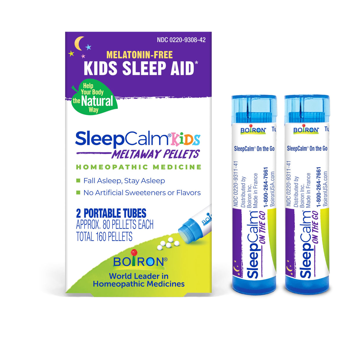 Boiron SleepCalm Kids Meltaway Pellets front view