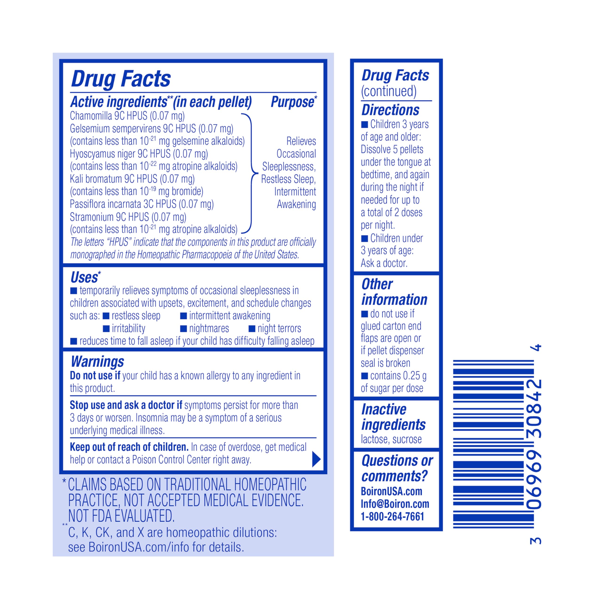 Boiron SleepCalm Kids Meltaway Pellets in a child's hand