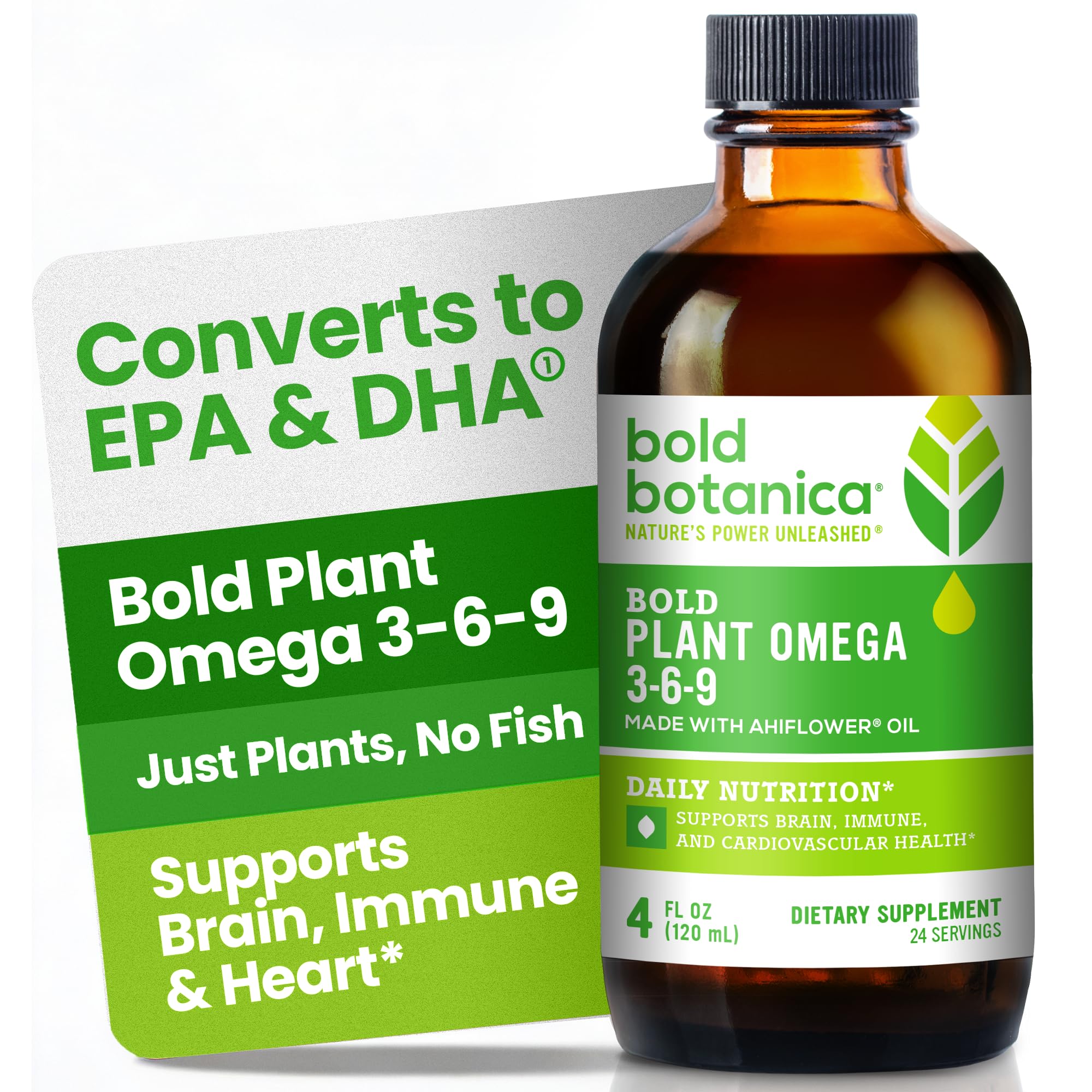 Bold Botanica Ahiflower Oil Omega-3 Supplement 231g front view