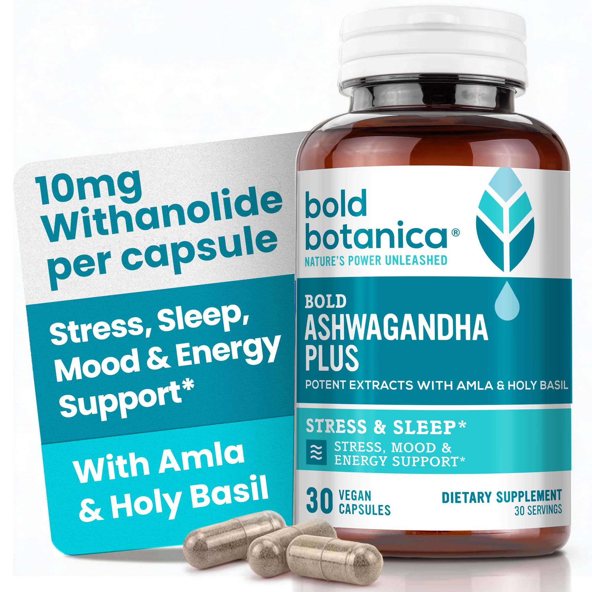 Bold Botanica Ashwagandha Plus 150g front view with label