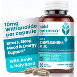 Bold Botanica Ashwagandha Plus 150g front view with label