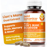 Bold Botanica Lion's Mane Mushroom Supplement front view