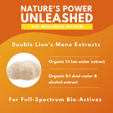 Bold Botanica Lion's Mane Mushroom Supplement packaging details