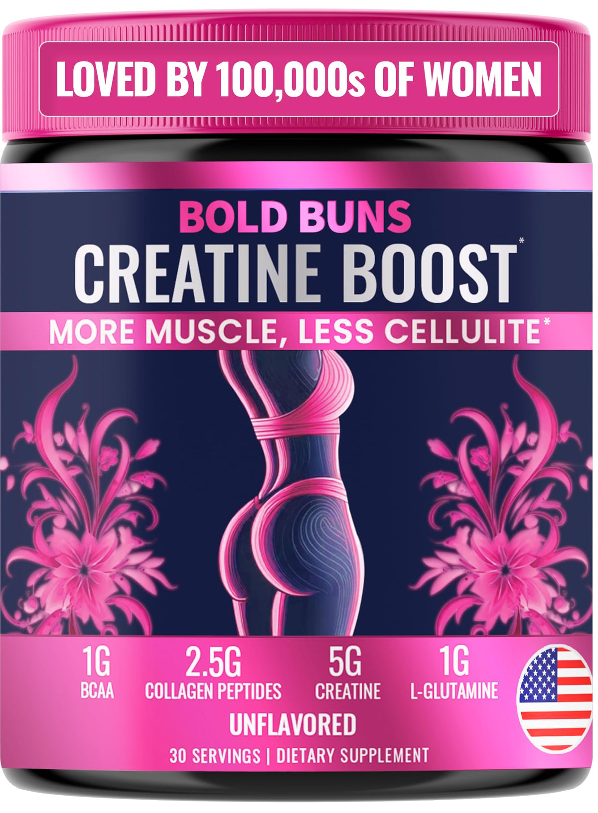 Bold Buns Booty Builder Creatine Blend 293g front view