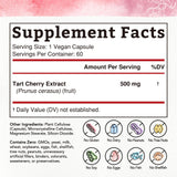Bonawell Tart Cherry 500 mg capsules side view